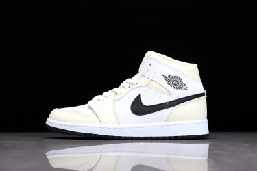 Air Jordan 1 Mid Coconut Milk (W) BQ6472-121 Yellow Unisex Sneaker