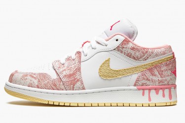 Air Jordan 1 Mid SE GS Paint Drip Womens CW7104-601