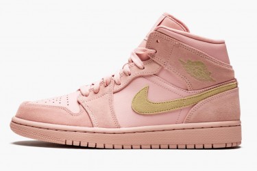 Air Jordan 1 Mid Coral Gold Women/Men 852542-600