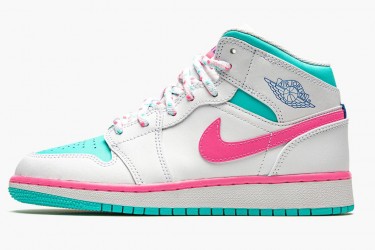 Air Jordan 1 Mid Digital Pink Womens 555112-102