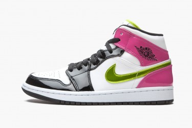 Air Jordan 1 Mid White Black Cyber Pink Men CZ9834-100