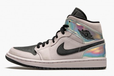 Air Jordan 1 Mid Dirty Powder Iridescent Barely Women/Men BQ6472-602