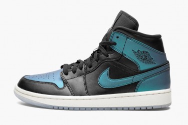 Air Jordan 1 Mid Iridescent Black Women/Men BQ6472-009