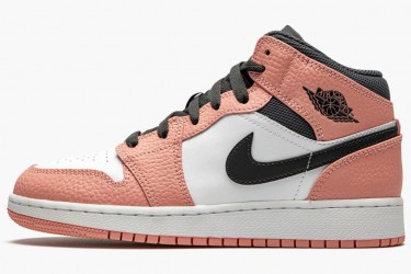 Air Jordan 1 Mid Pink Quartz Men 555112-603