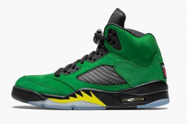 Air Jordan 5 Retro SE Oregon Green Yellow Women/Men CK6631-307