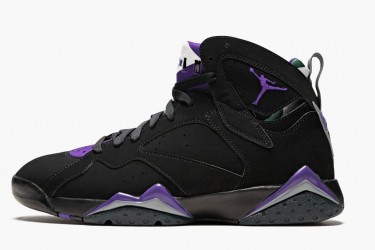 Air Jordan 7 Retro Ray Allen Black Fierce Purpler Dark Stee Men 304775-053