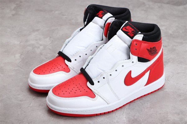 Air Jordan 1 High OG Grey Fog 555088-161 Red Unisex Sneaker
