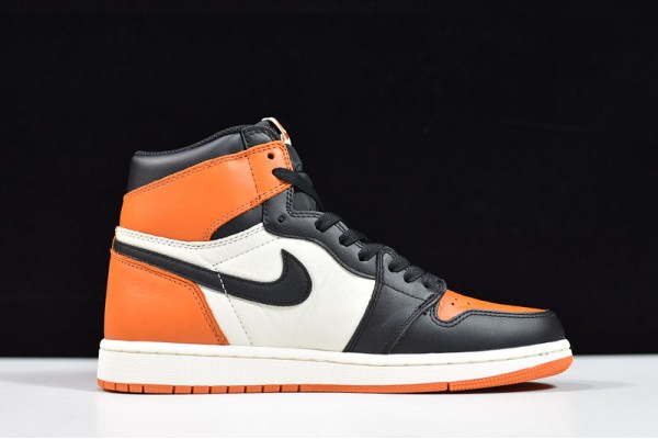 Air Jordan 1 High "Shattered Backboard" Black Orange 555088-005
