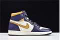 Air Jordan 1 High OG "LA to Chicago" Purple White Gold CD6578-507