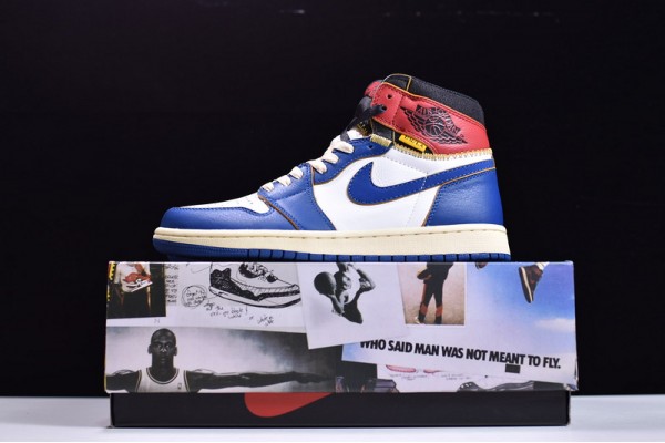 Union x Air Jordan 1 Retro High OG NRG Storm Blue Blue Red White BV1300-146