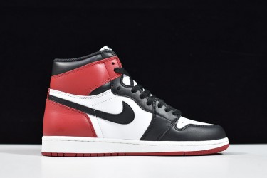 Air Jordan 1 High "Bred Toe" Black White Red 555088-610