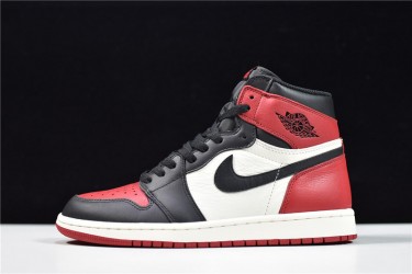 Air Jordan 1 High OG "Bred Toe" Red Black 555088-610