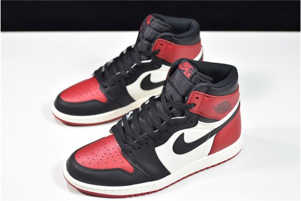 Air Jordan 1 High OG "Bred Toe" Red Black 555088-610