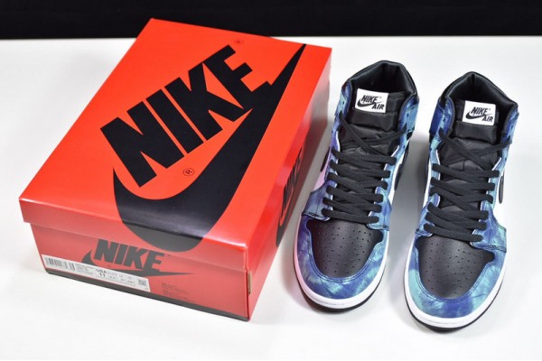 Air Jordan 1 High OG "Tie-Dye" White Blue Black CD0461-100