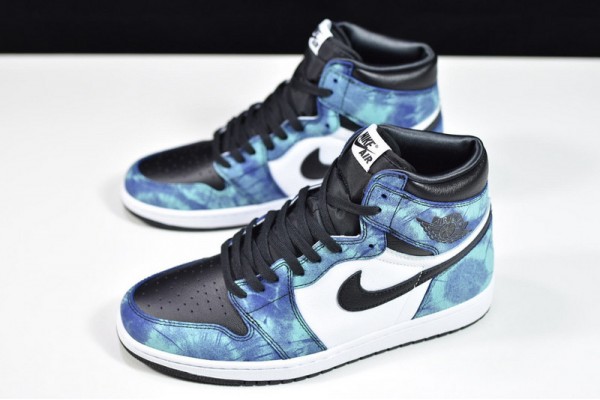 Air Jordan 1 High OG "Tie-Dye" White Blue Black CD0461-100