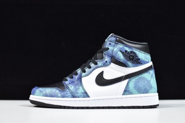 Air Jordan 1 High OG "Tie-Dye" White Blue Black CD0461-100