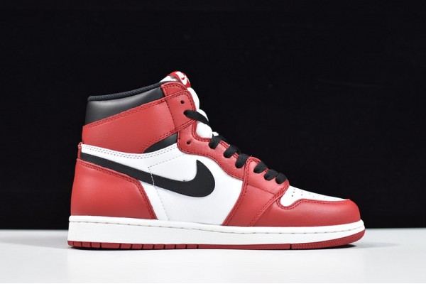 Air Jordan 1 High "Bred Toe" White Red 555088-610