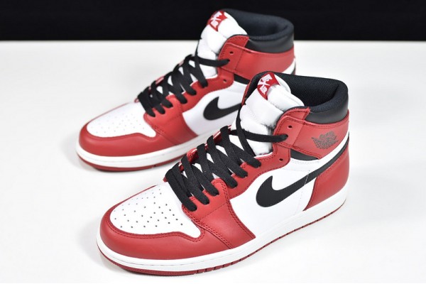 Air Jordan 1 High "Bred Toe" White Red 555088-610
