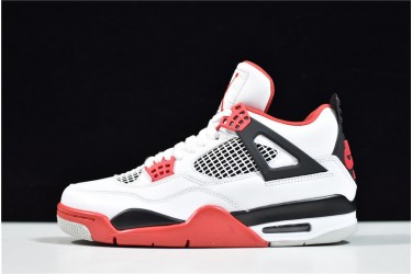 Air Jordan 4 Fire Red White Red Black