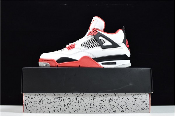 Air Jordan 4 Fire Red White Red Black