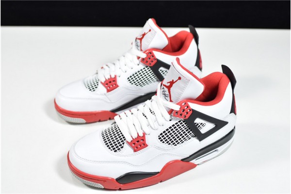 Air Jordan 4 Fire Red White Red Black