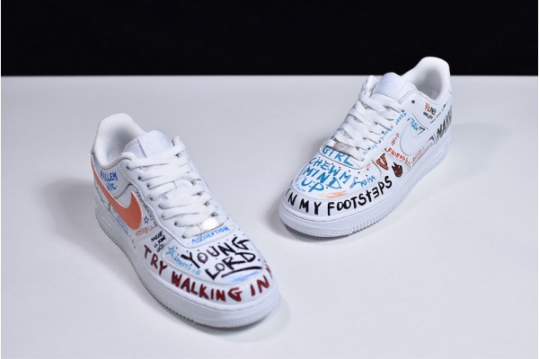 Vlone x Pauly x Nike Air Force 1 Mase White Black Red