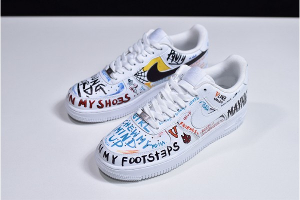 Vlone x Pauly x Nike Air Force 1 Mase White Black Red