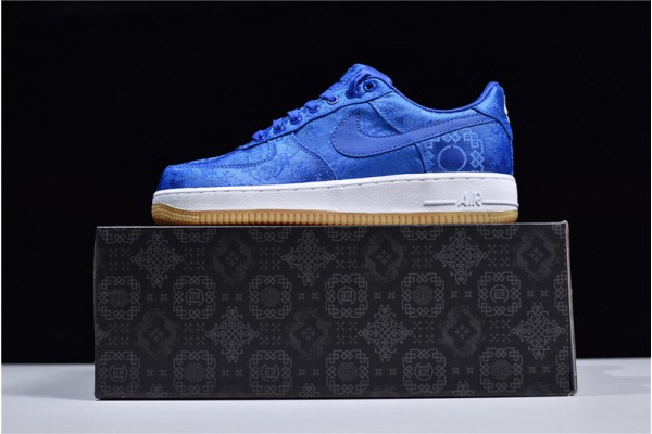 Clot x Nike Air Force 1 "Black Silk" Blue White CZ3986-001