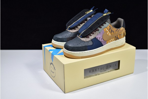 Travis Scott x Nike Air Force 1 "Cactus Jack" Black Brown CN2405-900