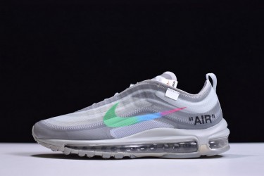 Off-White x Nike Air Max 97 "Menta" Gray Rainbow AJ4585-101