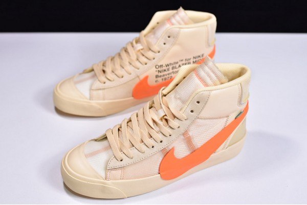 Off-White x Nike Blazer Mid "All Hallows Eve" Yellow Orange AA3832-700