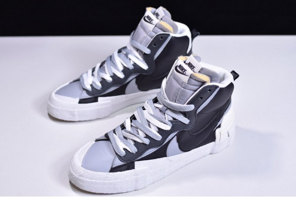 Sacai x Nike Blazer Mid "Black Grey" Black White BV0072-002