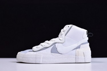 Sacai x Nike Blazer Mid "White Grey" Triple White BV0072-100