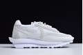 Sacai x Nike LVD Waffle Daybreak "White Nylon" Triple White BV0073-101