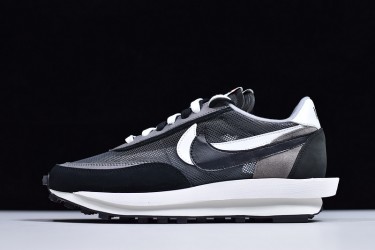 Sacai x Nike LVD Waffle Daybreak "Dark Grey" Black White BV0073-001