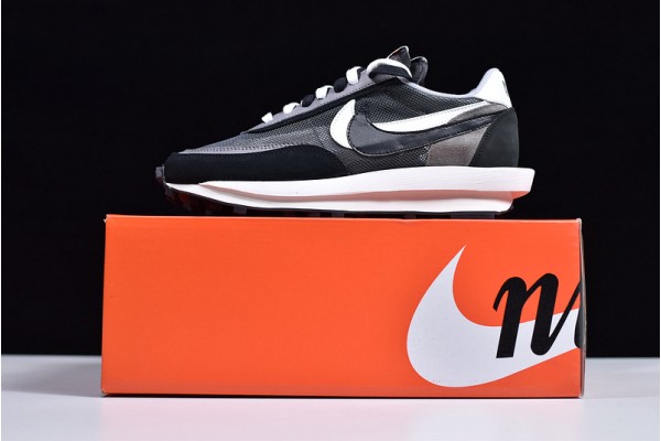Sacai x Nike LVD Waffle Daybreak "Dark Grey" Black White BV0073-001