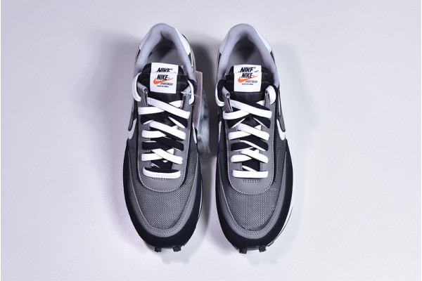 Sacai x Nike LVD Waffle Daybreak "Dark Grey" Black White BV0073-001