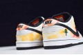 Nike Dunk SB Low Pro "Raygun Tie-Dye" White Yellow Orange BQ6832-101