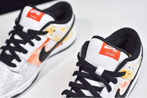 Nike Dunk SB Low Pro "Raygun Tie-Dye" White Yellow Orange BQ6832-101