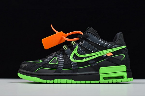 Off-White x Nike Air Rubber Dunk "Green Strike" Green Black CU6015-001