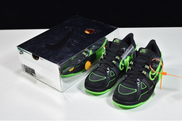 Off-White x Nike Air Rubber Dunk "Green Strike" Green Black CU6015-001