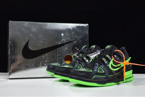 Off-White x Nike Air Rubber Dunk "Green Strike" Green Black CU6015-001