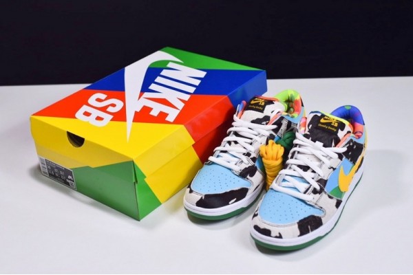 Ben Jerry x Nike SB Dunk Low "Chunky Dunky" Milk White Black Blue CU3244-100