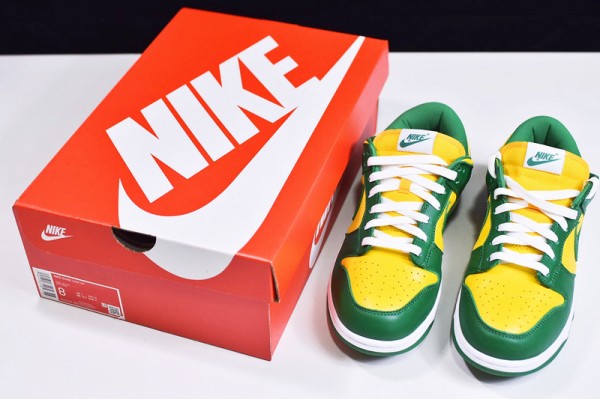 Nike SB Dunk Low SP "Brazil" Green Yellow CU1727-700