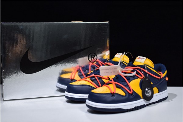 Off-White x NiKe SB Dunk Low "University Gold" Blue Orange CT0856-700