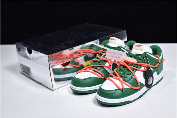 Off-White x Nike SB Dunk Low "Pine Green" Green White CT0856-100