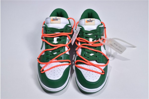 Off-White x Nike SB Dunk Low "Pine Green" Green White CT0856-100