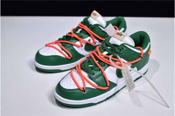 Off-White x Nike SB Dunk Low "Pine Green" Green White CT0856-100